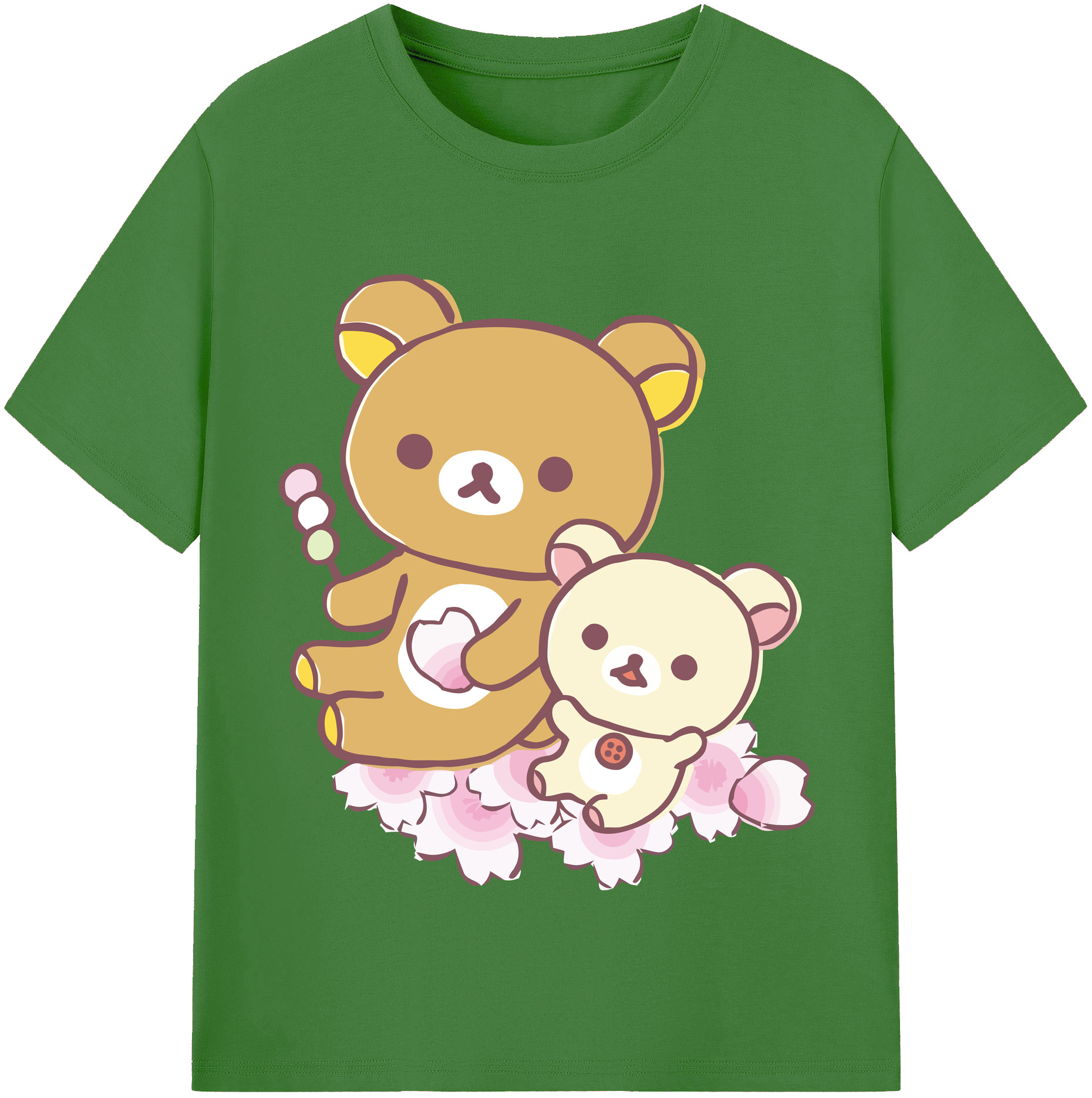 （画像用） リラックマ リラックマ キイロイトリ Rilakkuma Korilakkuma Kiiroitori レディースカジュアルプリントTシャツ（綿100％）